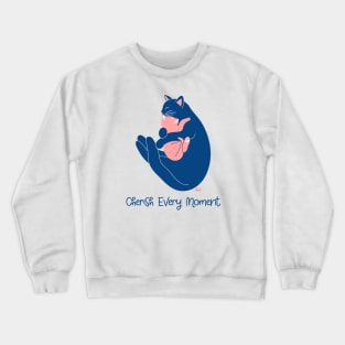 Cherish Every Moment | Cat Love (White) Crewneck Sweatshirt